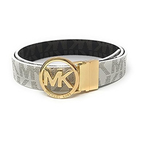 Michael Kors Gold Logo White Belt New without tags!! - Picture 4 of 8